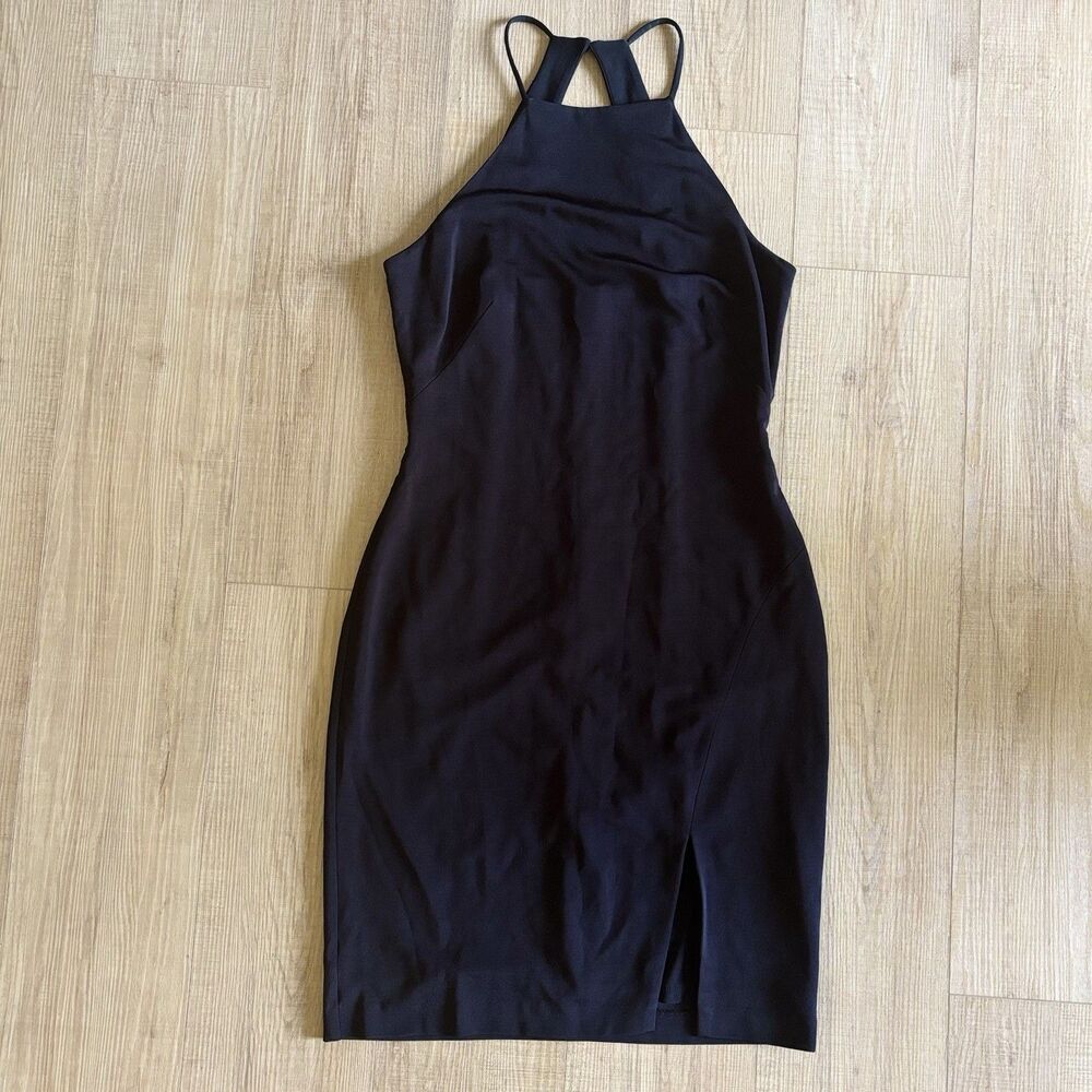 Ralph Lauren LRL Halter Cocktail Dress Black Women's Sz 10 Stretch Classic